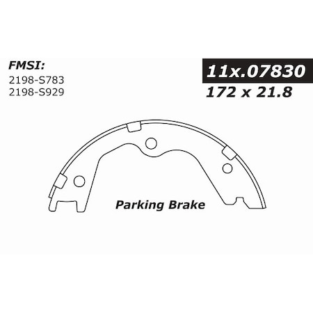 Centric Parts Centric Brake Shoes, 111.07830 111.07830